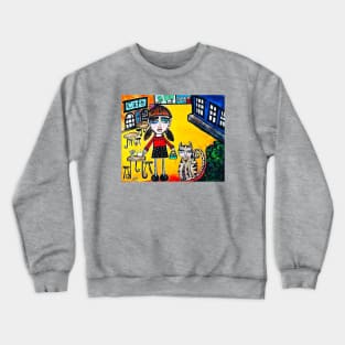 canvas art style Crewneck Sweatshirt